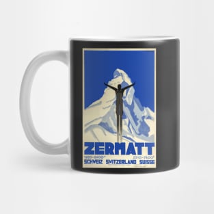 Zermatt, Switzerland,Ski Poster Mug